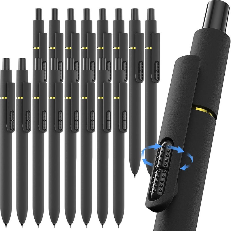 Hiacry 16 Pcs Gel Pens - 0.7mm Fine Point Smooth Writing Fidget Pens, Quick-Dry Long Lasting Black Ink, Office & School Supplies Men Women Student (16 Count, Black Ink) - Image 1